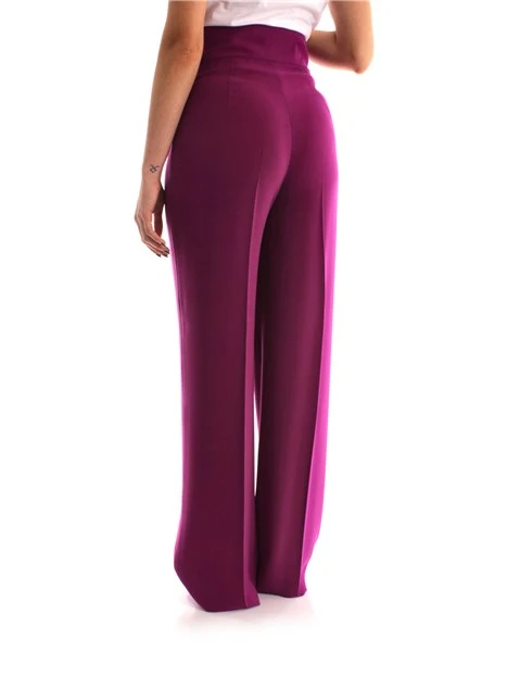 PANTALONI PALAZZO IN CADY A VITA ALTA DONNA FUCSIA