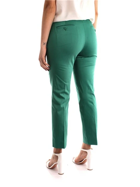 PANTALONI CHINO IN RASO DI COTONE DONNA VERDE