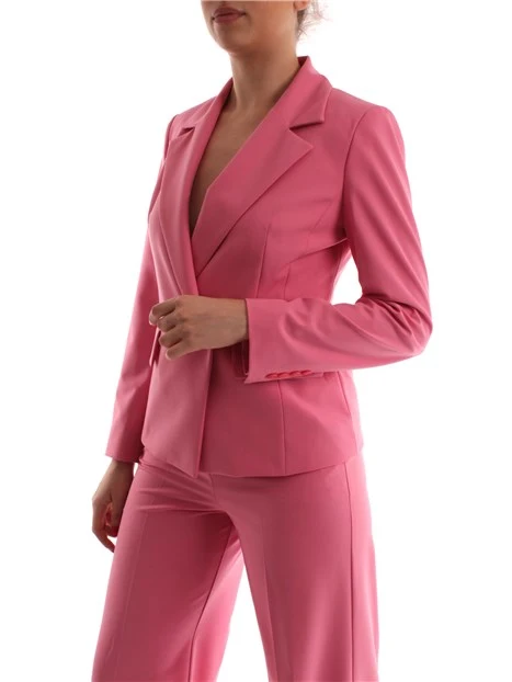 GIACCA BLAZER MONOPETTO IN MISTO VISCOSA DONNA ROSA