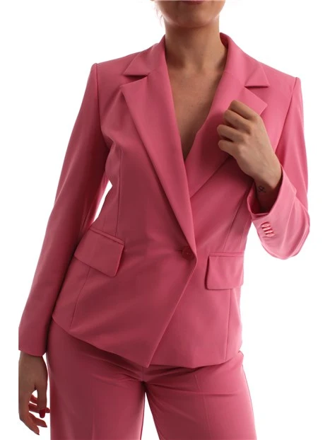 GIACCA BLAZER MONOPETTO IN MISTO VISCOSA DONNA ROSA