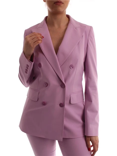 GIACCA BLAZER DOPPIOPETTO TINTA UNITA DONNA LILLA