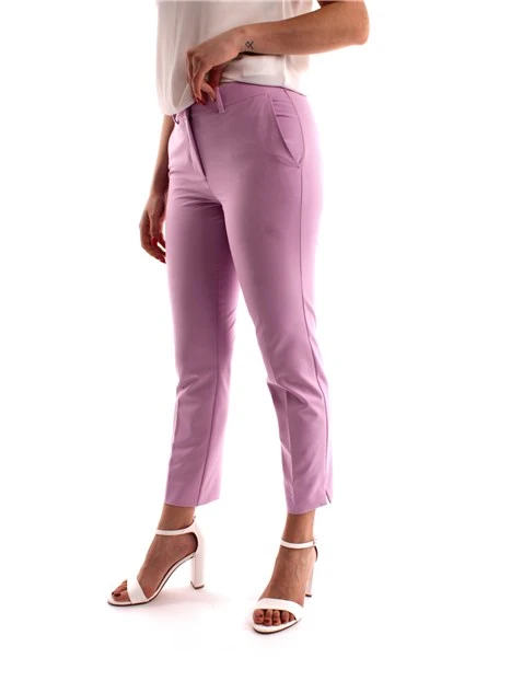 PANTALONI CHINO IN MISTO VISCOSA DONNA LILLA