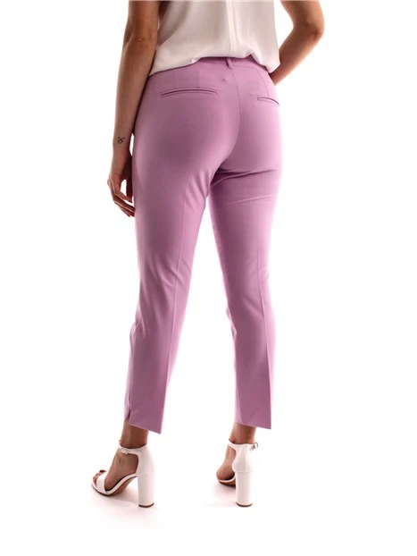 PANTALONI CHINO IN MISTO VISCOSA DONNA LILLA