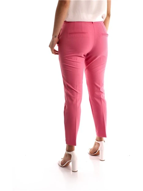 PANTALONI CHINO IN MISTO VISCOSA DONNA ROSA