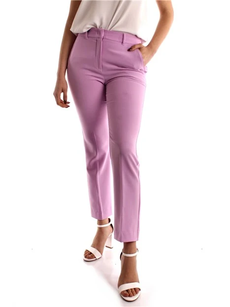 PANTALONI CHINO CON PIEGA STIRATA DONNA LILLA