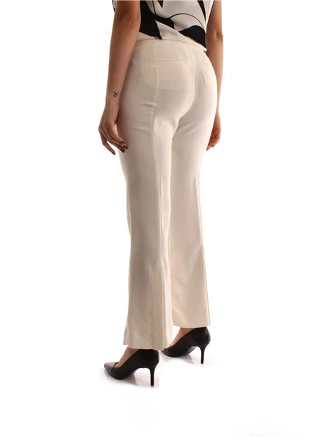 PANTALONI A ZAMPA ART.365 FLARE DONNA BIANCO