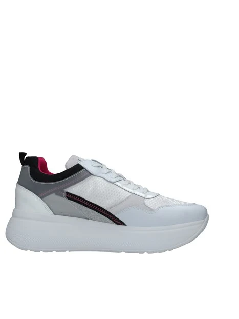 SNEAKERS PLATFORM CON INSERTO IN GOMMA DONNA BIANCO