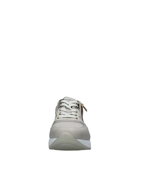 SNEAKERS CON ZIP LATERALE DONNA BEIGE