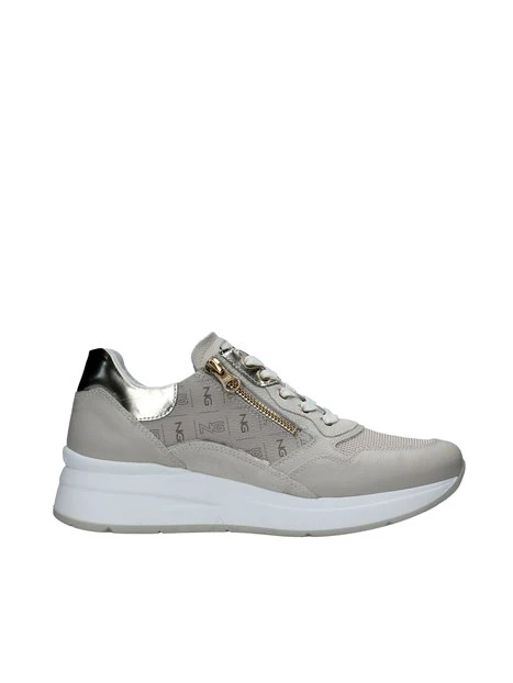 SNEAKERS CON ZIP LATERALE DONNA BEIGE