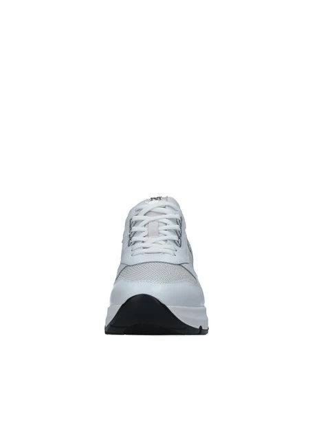 SNEAKERS PLATFORM LOGATE CON LACCI DONNA BIANCO