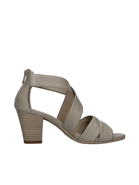 SANDALI TACCO ALTO CON FASCE INTRECCIATE DONNA BEIGE