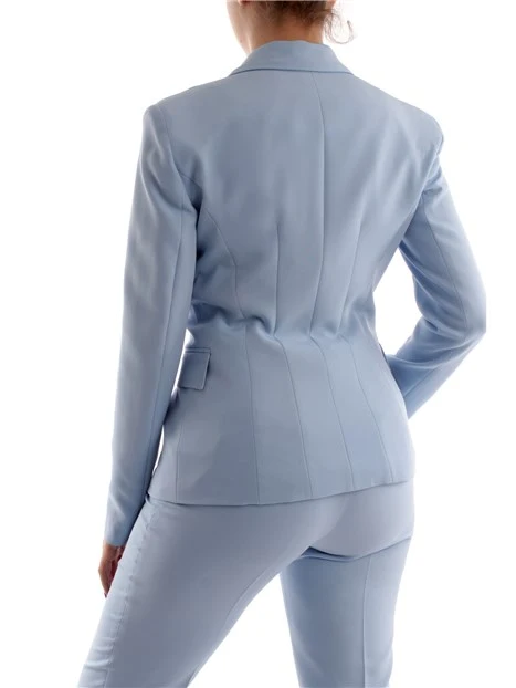 GIACCA BLAZER DOPPIOPETTO IN TESSUTO TECNICO DONNA AZZURRO