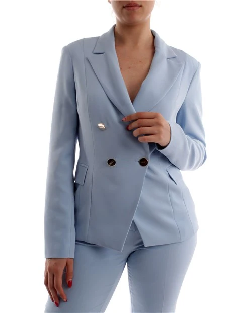 GIACCA BLAZER DOPPIOPETTO IN TESSUTO TECNICO DONNA AZZURRO