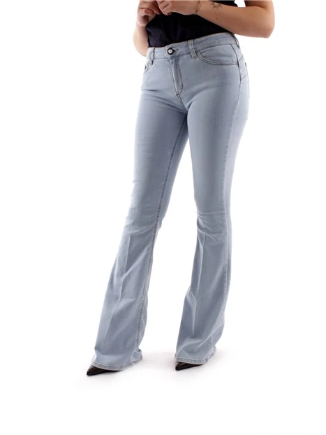 JEANS A ZAMPA FLARE DONNA BLU CHIARO