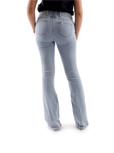 JEANS A ZAMPA FLARE DONNA BLU CHIARO