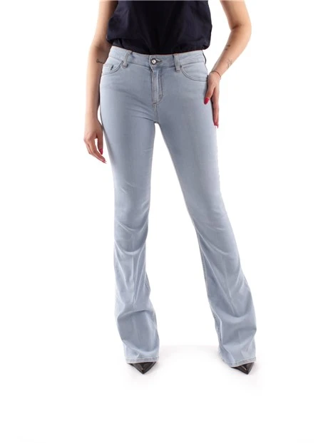 JEANS A ZAMPA FLARE DONNA BLU CHIARO