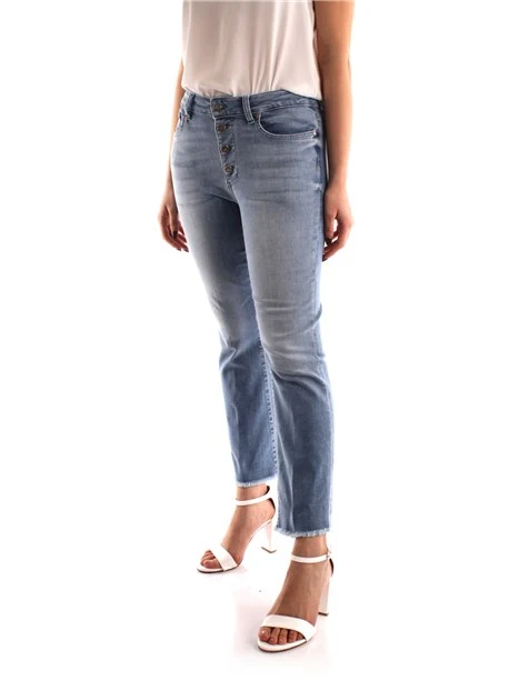 JEANS CROPPED IN DENIM DONNA BLU