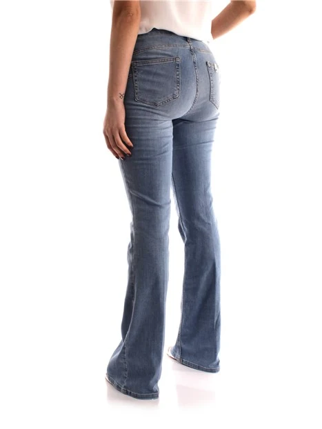 JEANS A ZAMPA IN DENIM MISTO COTONE DONNA BLU CHIARO