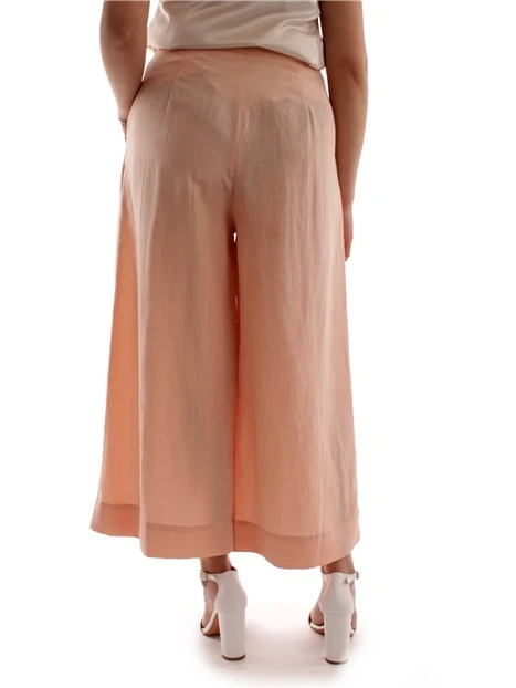 PANTALONI PALAZZO MISTO LINO DONNA ARANCIO