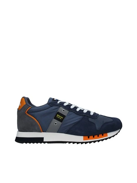 SNEAKERS BASSE IN CAMOSCIO QUEENS UOMO BLU