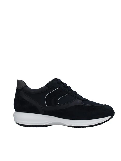 SNEAKERS BASSE SCAMOSCIATE CON LACCI UOMO BLU