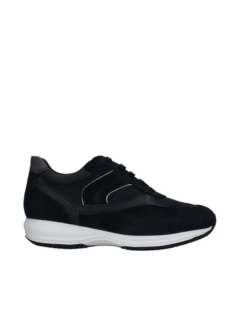 SNEAKERS BASSE SCAMOSCIATE CON LACCI UOMO BLU