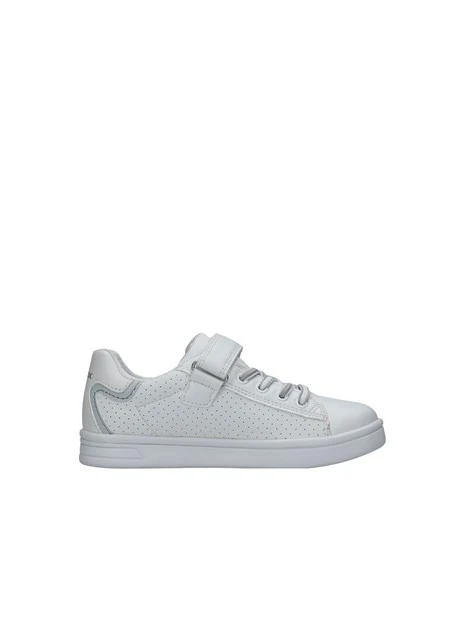 SNEAKERS BASSE DJROCK TRAFORATE BAMBINO BIANCO