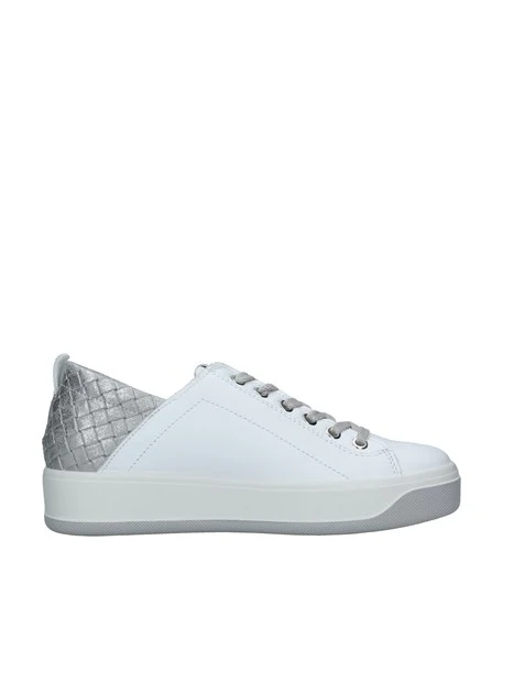 SNEAKERS PLATFORM CON INSERTO INTRECCIATO DONNA BIANCO