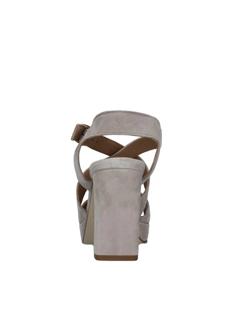 SANDALI TACCO ALTO SCAMOSCIATI DONNA BEIGE