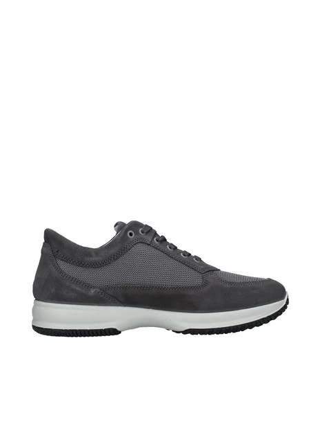 SNEAKERS BASSE CON INSERTO IN TESSUTO UOMO GRIGIO