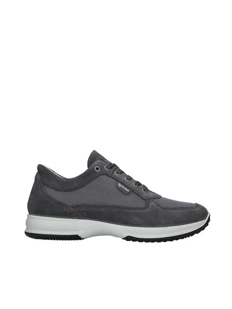 SNEAKERS BASSE CON INSERTO IN TESSUTO UOMO GRIGIO