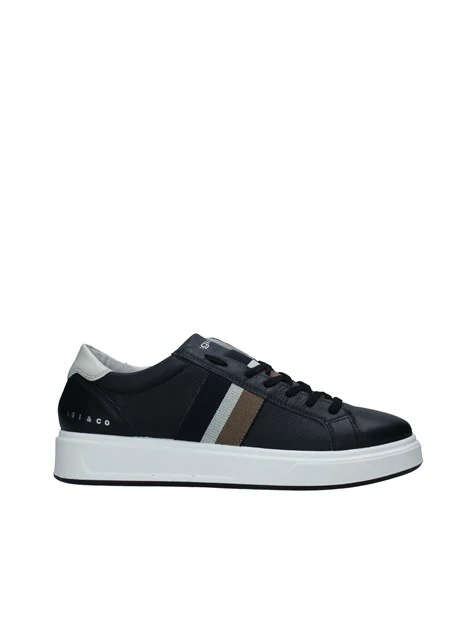 SNEAKERS BASSE CON FASCIA COLORATA UOMO BLU