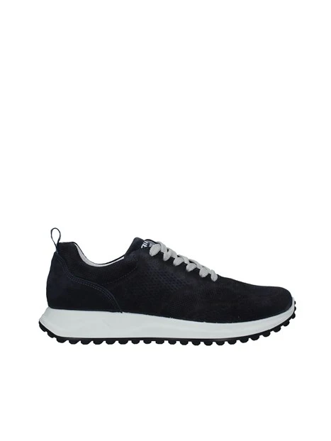 SNEAKERS BASSE SCAMOSCIATE CON FORI UOMO BLU