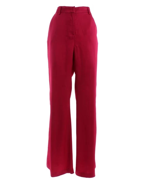 PANTALONI PALAZZO IN PURA VISCOSA DONNA FUCSIA