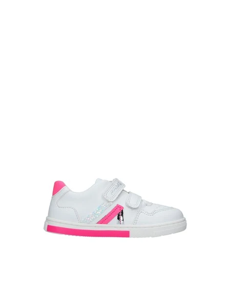 SNEAKERS BASSE CON INSERTI FLUO BAMBINA BIANCO