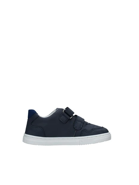 SNEAKERS BASSE CON STRAPPO LOGATO BAMBINO BLU