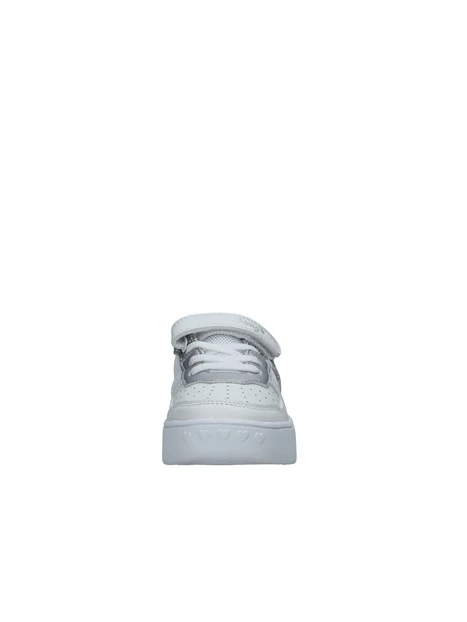 SNEAKERS BASSE CON CUORICINI E STELLINE ARGENTO BAMBINA BIANCO