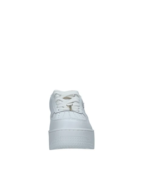 SNEAKERS PLATFORM CON LOGO DORATO DONNA BIANCO