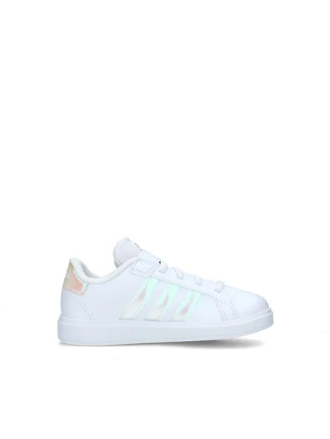 SNEAKERS BASSE GRAND COURT 2.0 CON BANDE CANGIANTI BAMBINA BIANCO