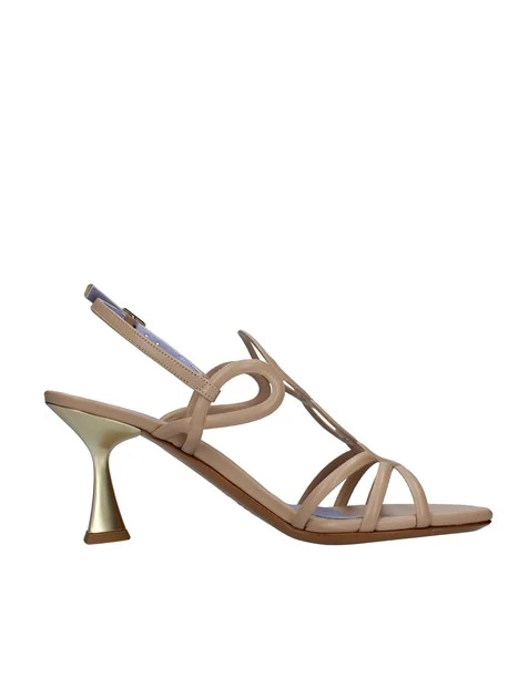 SANDALI TACCO ALTO CON ANELLI DONNA BEIGE