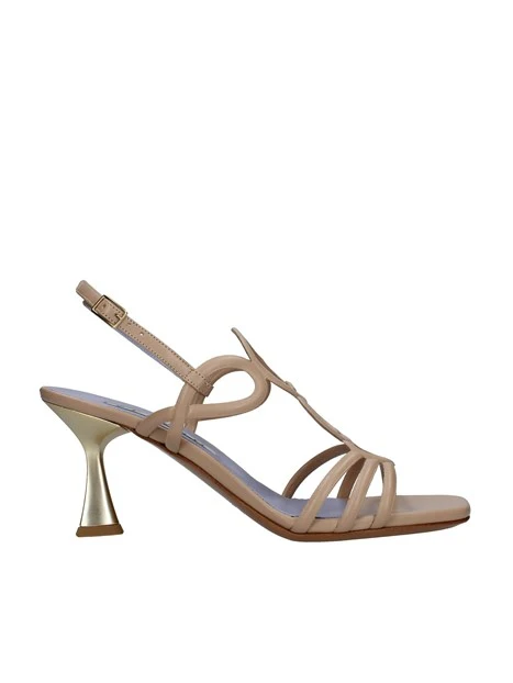 SANDALI TACCO ALTO CON ANELLI DONNA BEIGE