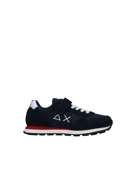 SNEAKERS BASSE CON STRAPPO TOM SOLID BAMBINO BLU