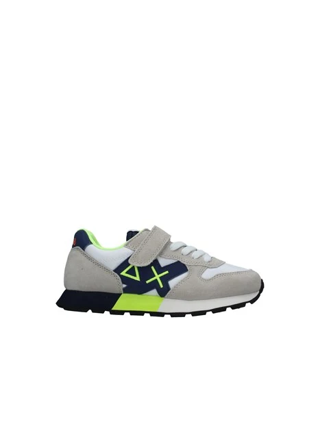 SNEAKERS BASSE CON STRAPPO JAKI FLUO BAMBINO BIANCO