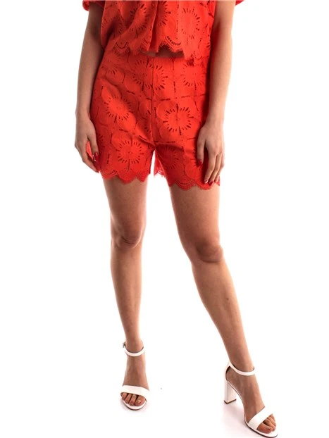 SHORTS IN MACRAMÈ MISTO COTONE DONNA ARANCIO