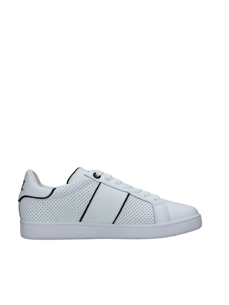 SNEAKERS BASSE TRAFORATE CON LOGO UOMO BIANCO