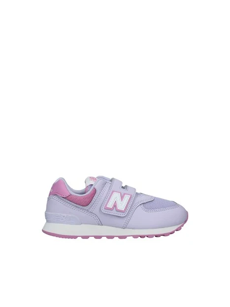 SNEAKERS BASSE CON STRAPPI 574 BAMBINA LILLA ROSA