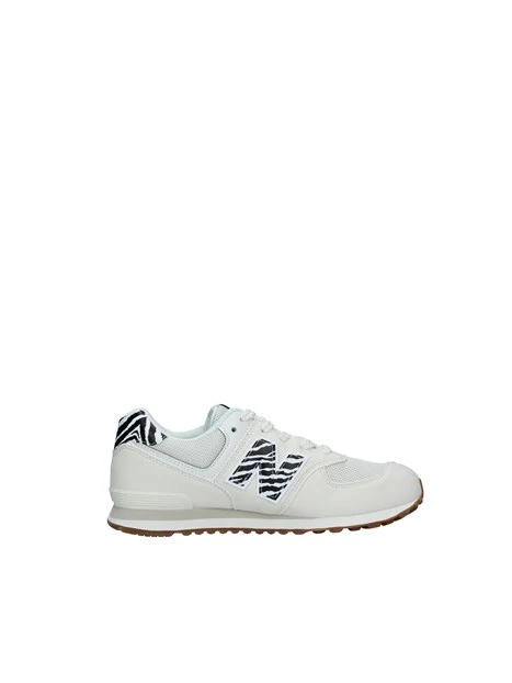 SNEAKERS BASSE CON INSERTI ZEBRATI 574 BAMBINA BIANCO