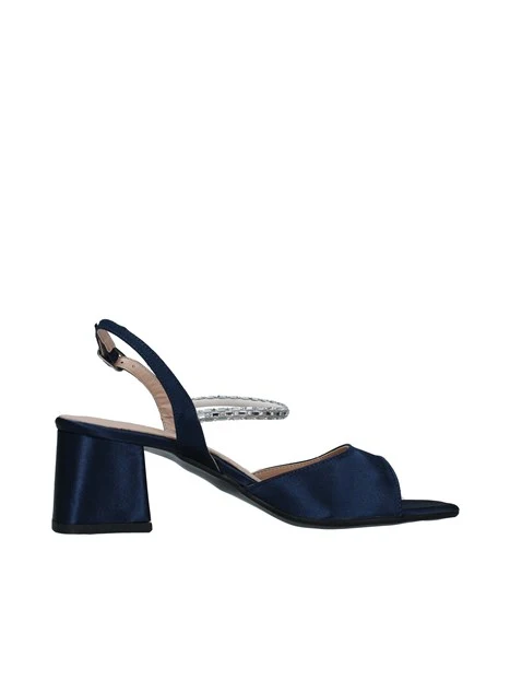 SANDALI TACCO ALTO IN RASO DONNA BLU