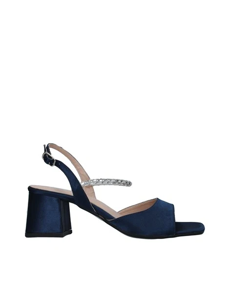 SANDALI TACCO ALTO IN RASO DONNA BLU