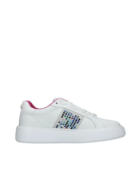 SNEAKERS PLATFORM CON INSERTI COLORATI PRIMULA DONNA BIANCO